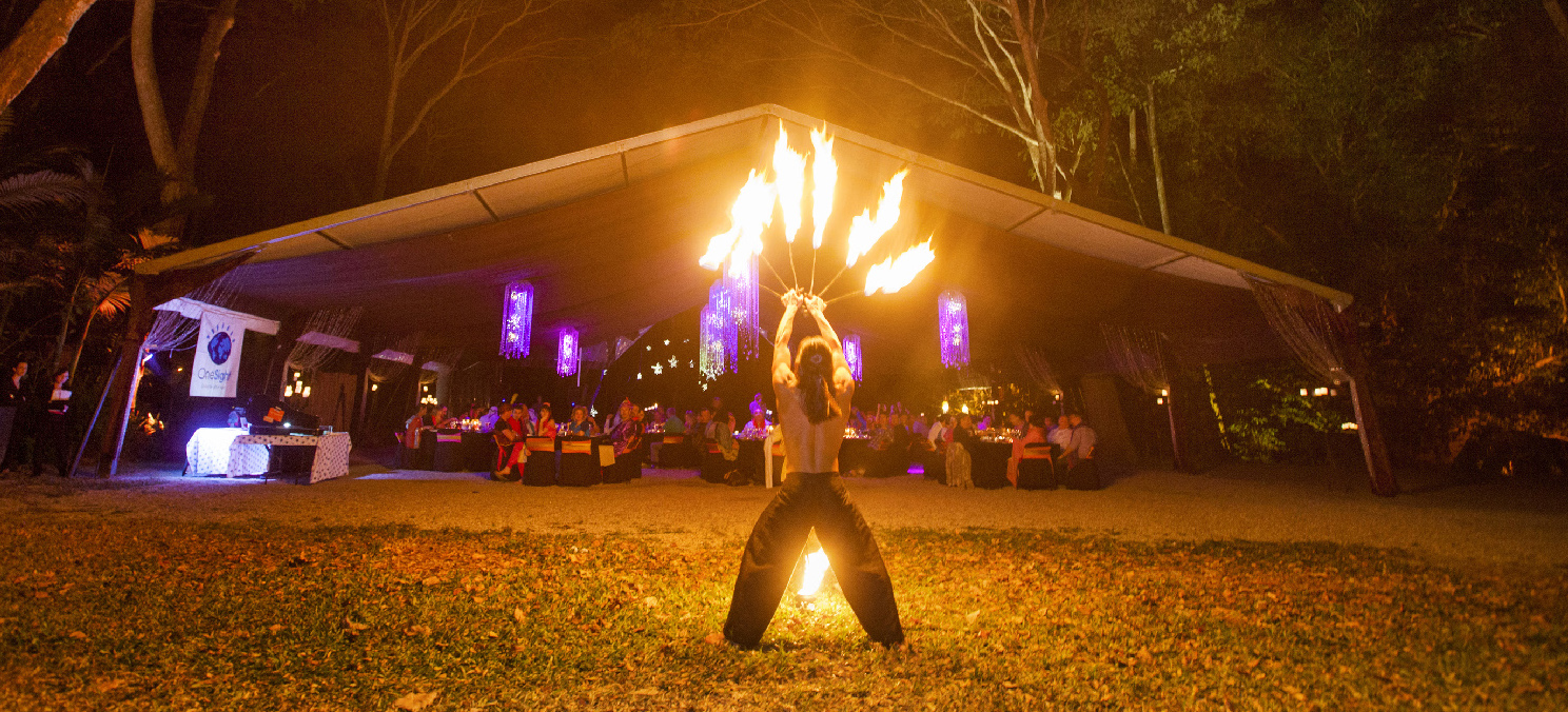 fire twirlers cairns