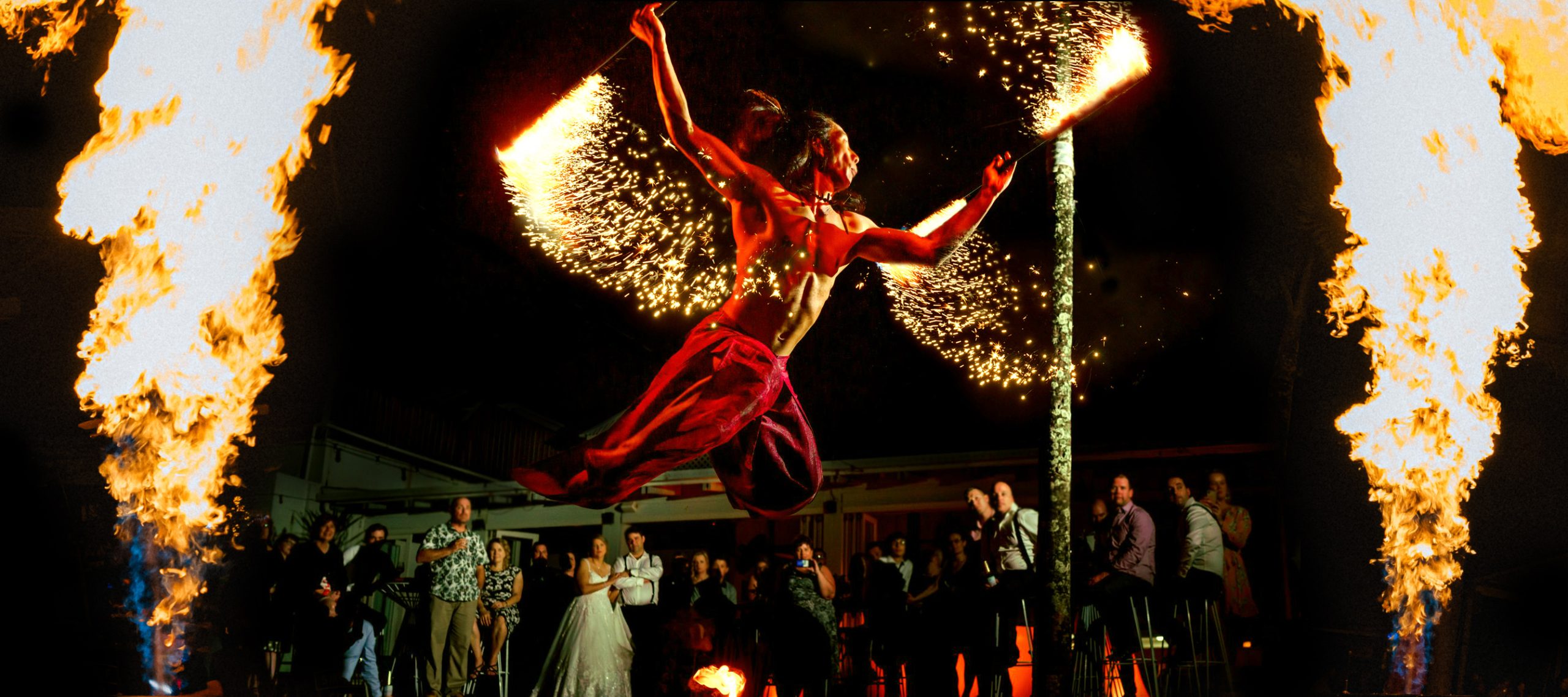 Port Douglas Cairns corporate and wedding fire entertainment